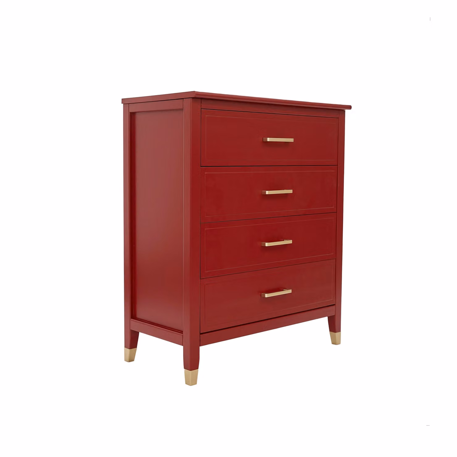 Cabinet Bits Palazzi 4 Drawer Chest of Drawers in Red Metal – 2