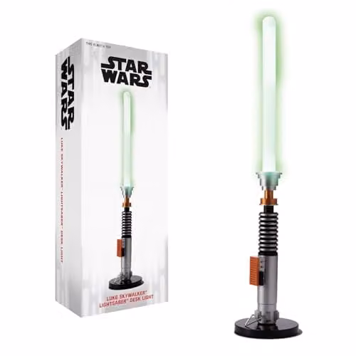 Menkind Star Wars Luke Skywalker Green Lightsaber USB Powered LED Desk Lamp in Silver