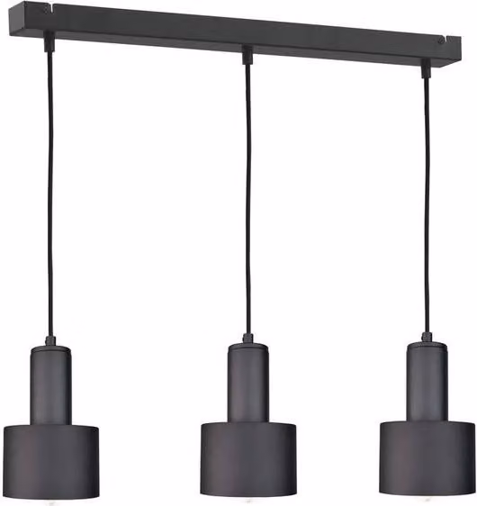 Netlighting Luce Bar Pendant Ceiling Light in Black, 60cm, 3x E27
