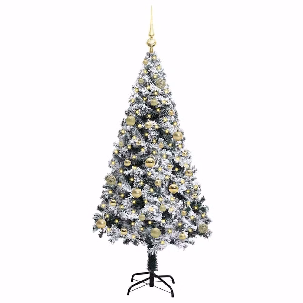 Berkfield Home Artificial Green Christmas Tree with 150 LEDs and Stand, Height: 150 cm – 3
