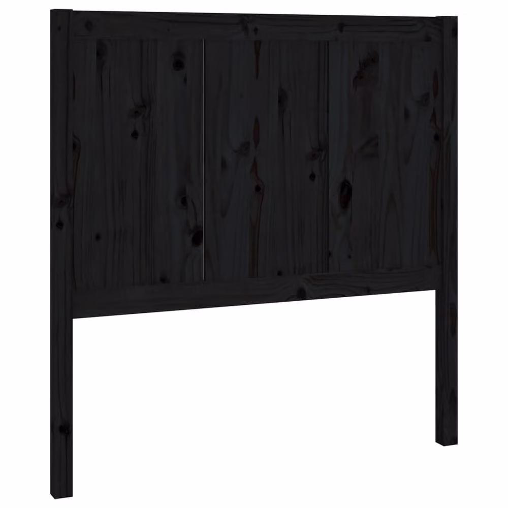 Berkfield Home Beautiful Bed Headboard in Black Solid Pine Wood, W/D/H: 95.5 x 4 x 100 cm – 3