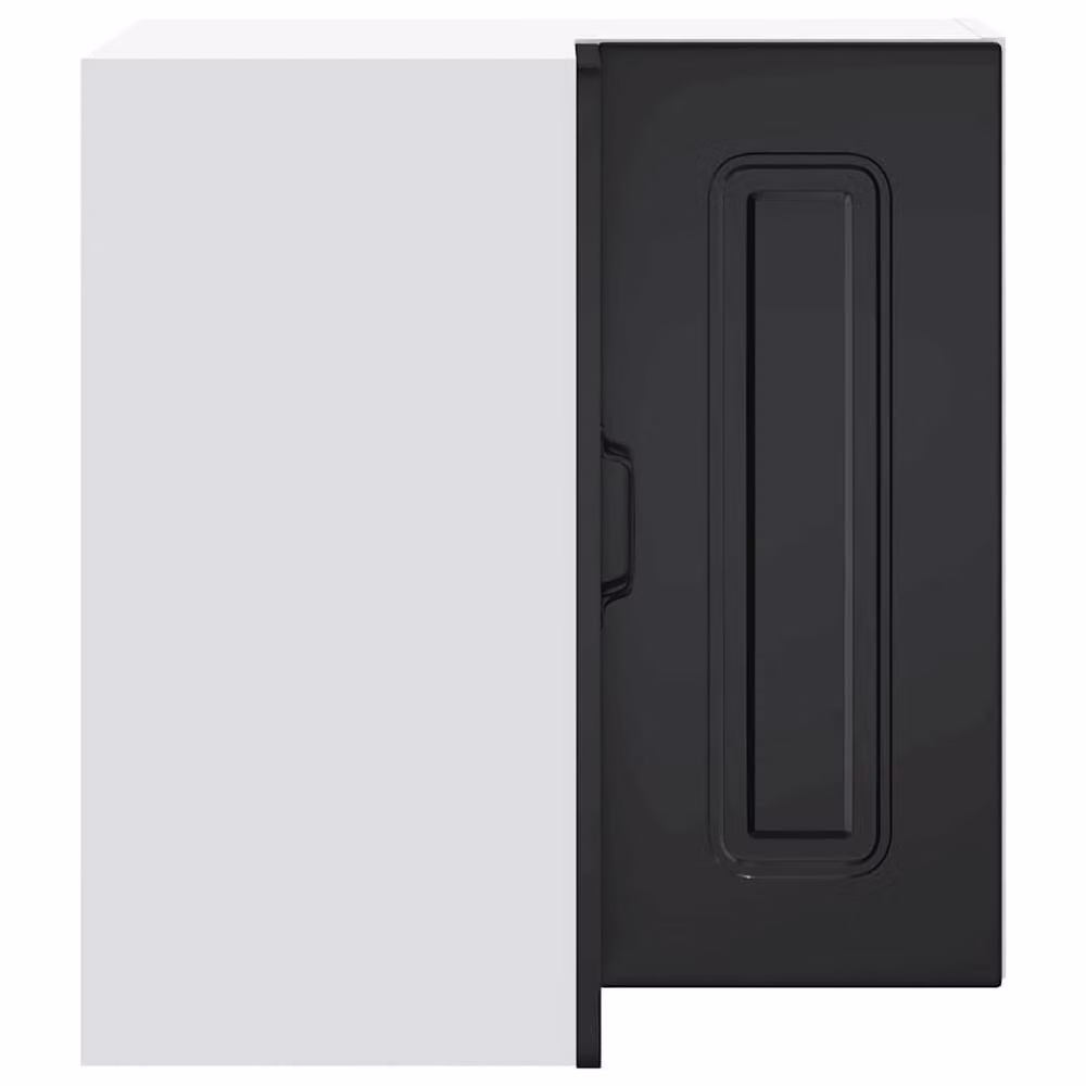 Berkfield Home Kalmar Black Wall Mounted Kitchen Corner Cabinet with Hinged Doors – 3