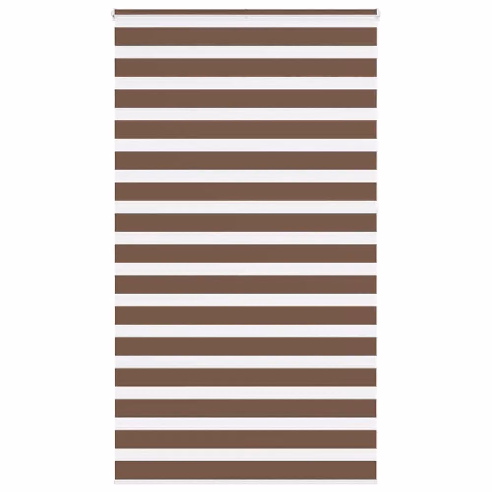 Berkfield Home Elegant Zebra Blind in Brown, W: 135 cm, H: 230 cm – 2