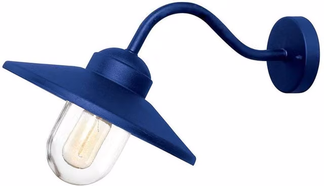 Netlighting Klampenborg Dimmable Outdoor Wall Lantern in Blue with Glass and Metal, IP44 – 1