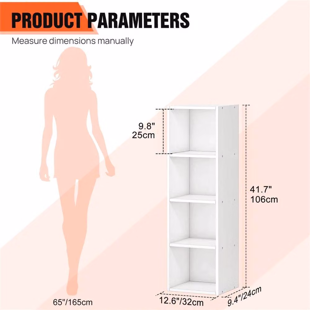 EONLION 4 Tier Display and Storage Shelving Unit in White – 2