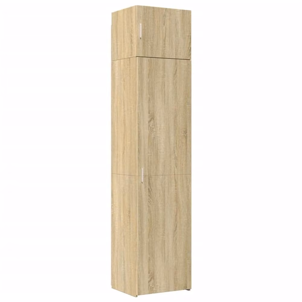 Berkfield Home Slim Freestanding Storage Cabinet in Sonoma Oak Brown, W/D/H: 50 x 42.5 x 225 cm