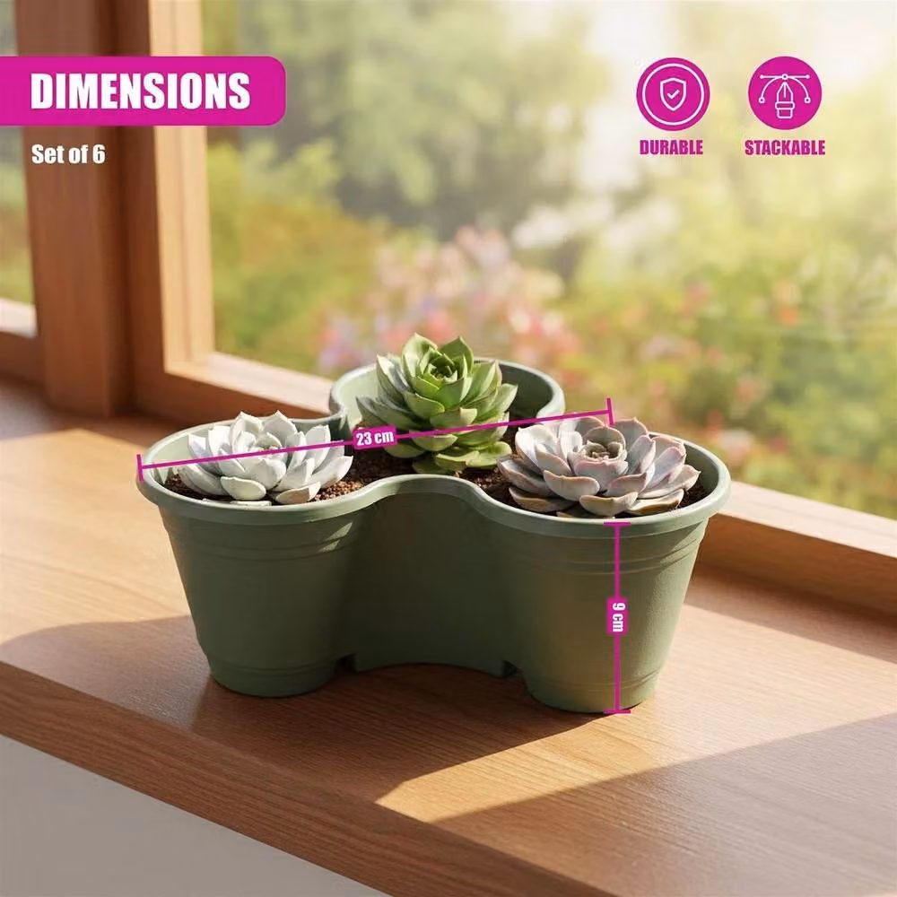 EONLION Green Stackable Column Planter Set for Fruit and Vegetable Gardens – 5