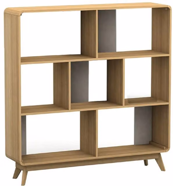Loft24 Cassie Scandinavian Style Oak and White Display Unit