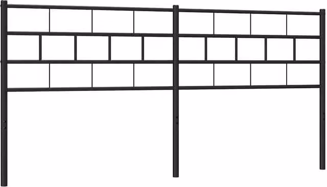 Berkfield Home Classic Metal Headboard in Black, 193 cm