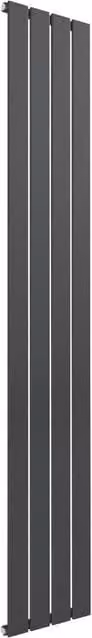 Bathroom Kingdom Anthracite Single Flat Panel Vertical Radiator, Grey, H: 160 cm, W: 29.2 cm