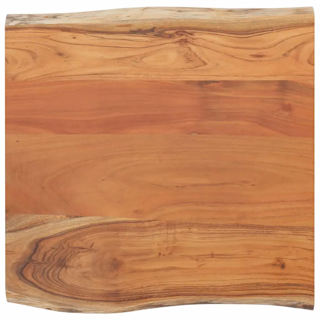 Berkfield Home Rectangular Solid Wood Acacia Live Edge Table Top, Brown, W: 40 cm, D: 40 cm, H: 2.5 cm – 3