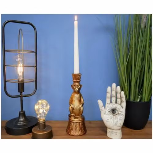 Gifts Direct 2 U Metallic Copper and Bronze Monkey Candle Holder for Taper or Pillar Candles – 2