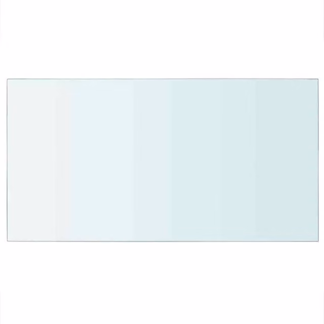 Berkfield Home Wall Mounted Glass Shelf Panel, Transparent, W: 40 cm, D: 25 cm, H: 1.5 cm
