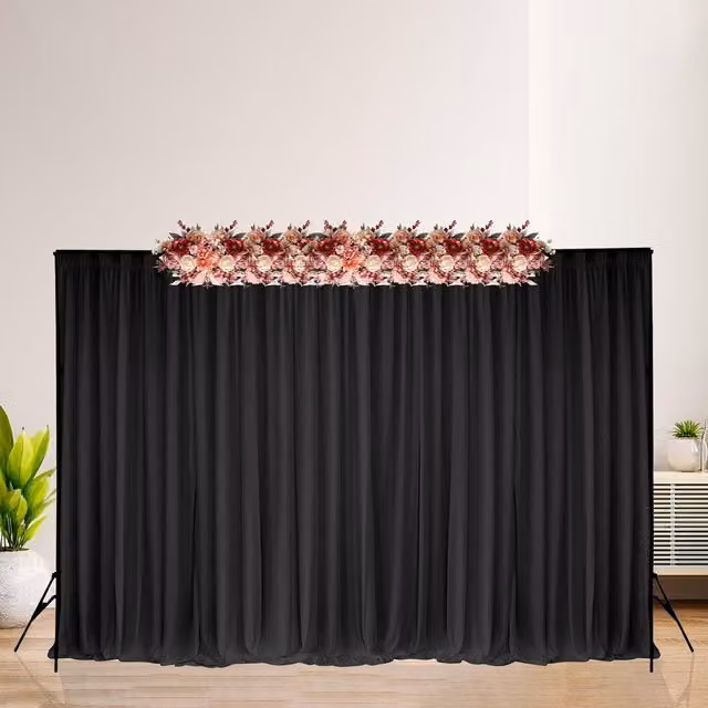 Trimming Shop Blackout Polyester Backdrop, Black, W: 800 cm x H: 400 cm