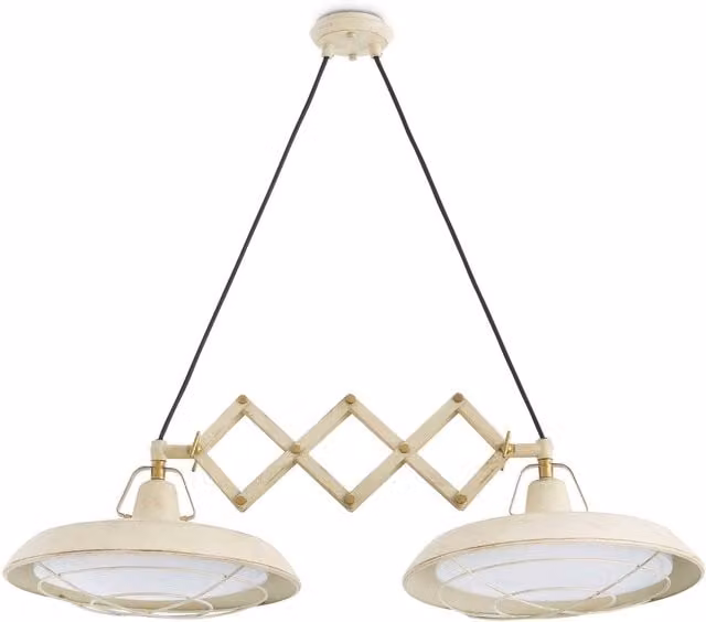 Netlighting Plec LED Double Adjustable Outdoor Dome Ceiling Pendant Light, White, IP44