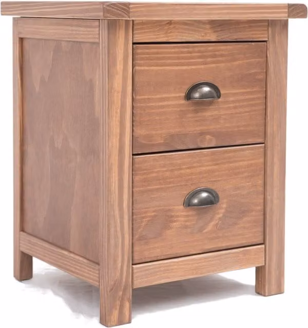Cabinet Bits Padua 2 Drawer Bedside Cabinet in Light Brown – 1