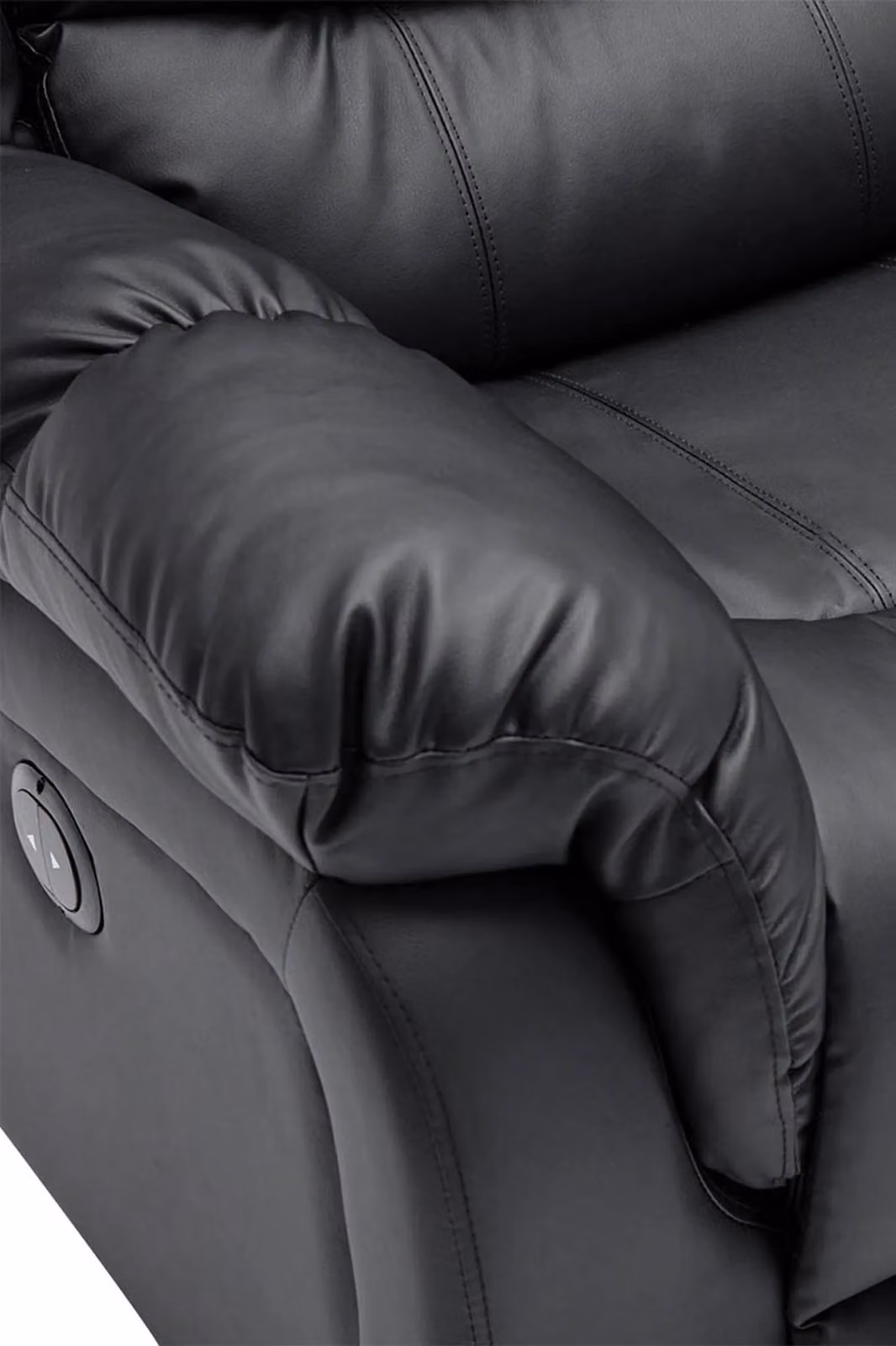 More4Homes Seattle 3 Seater Electric High Back Bonded Leather Recliner Sofa in Black – 3