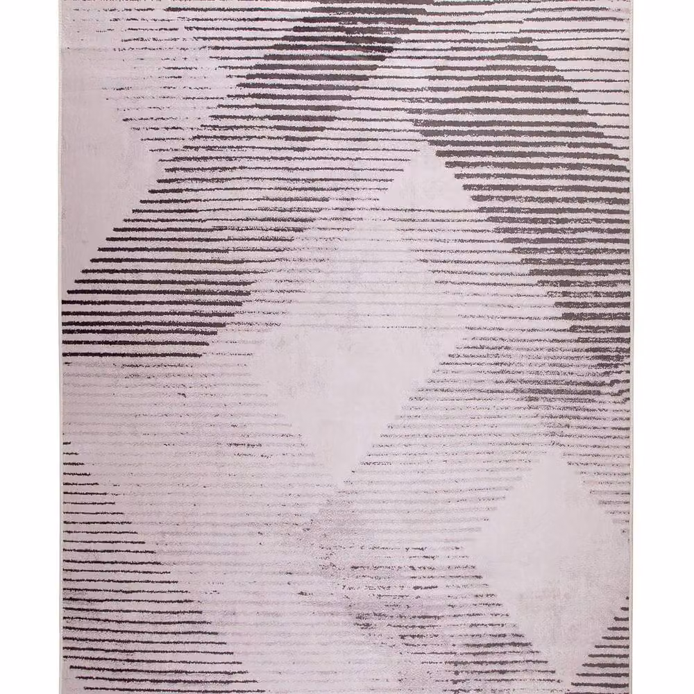 Wyld and Coco Pink Abstract Pattern Polyester Rug with Anti Slip Backing, W: 140 cm, D: 200 cm – 2