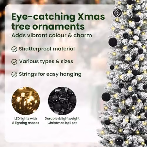 vidaXL Artificial White Christmas Tree, Height: 150 cm – 6