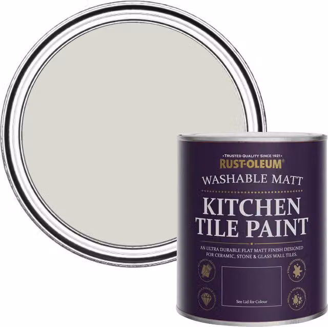 Rust-Oleum Kitchen Tile Paint Matt in Grey 750ml
