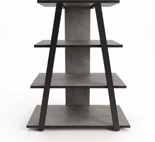 Decortie Lyno Mini TV Unit for TVs up to 24in with 3 Shelves in Retro Grey