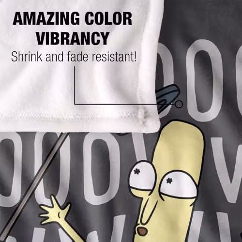 LOGOVISION Rick and Morty Oowweeeee Super Soft Silky Touch Fleece Throw Blanket, Multicolour, W: 91.44 cm x L: 147 cm – 3