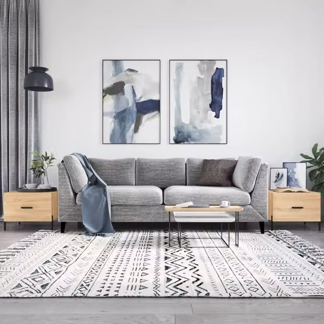 Berkfield Home Set of 2 Sonoma Oak Coffee Tables in Brown, W/D/H: 50 x 50 x 40 cm – 1