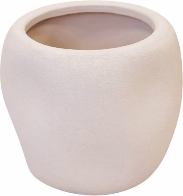 Four Candle White Textured Stone Tabletop Planter, W/D/H: 16 x 16 x 15 cm