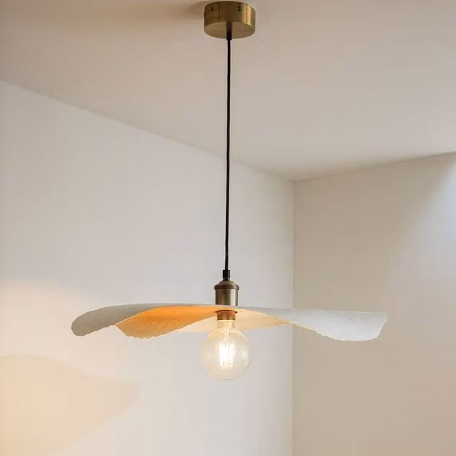 CGC Lighting Wanda Duo Two Layer 60cm Paper Wave Easy Fit Lampshade in Natural White