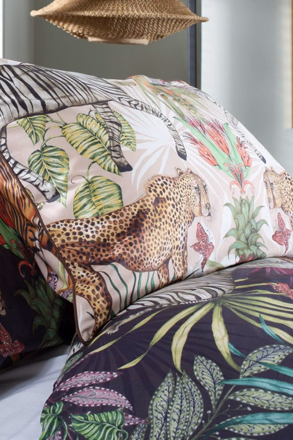 House of Norris Mozambique Duvet Set, Multicolour Exotic Safari Animal Print, 100% Cotton, 200 x 200 cm – 2