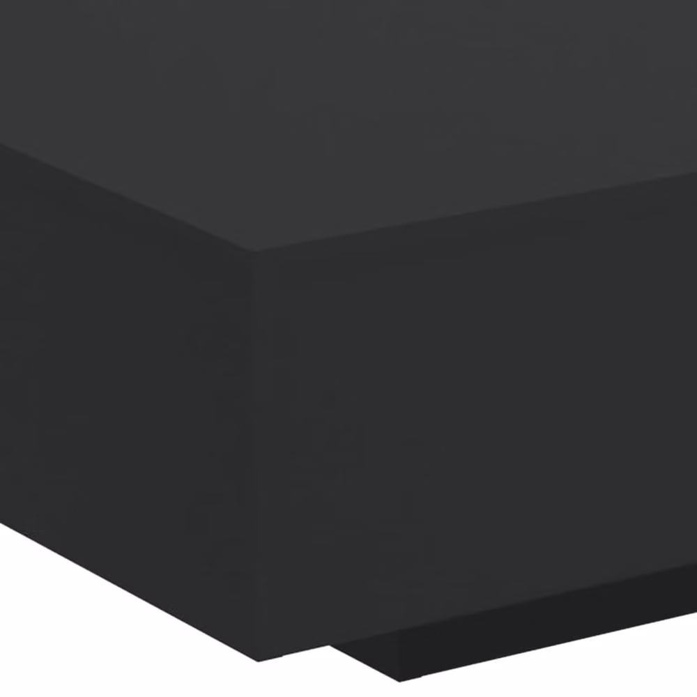 Berkfield Home Modern Black Coffee Table with LED Lights W/D/H: 85 x 55 x 31 cm – 4