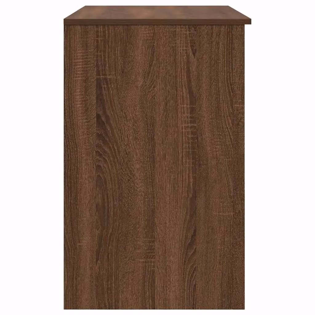 Berkfield Modern Writing Desk in Brown Oak, W/D/H: 86 x 49 x 76 cm – 3