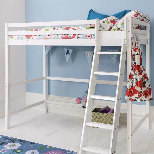 Nöa and Nani Texas High Sleeper Cabin Bed in White, Single Size, 90 x 190 cm