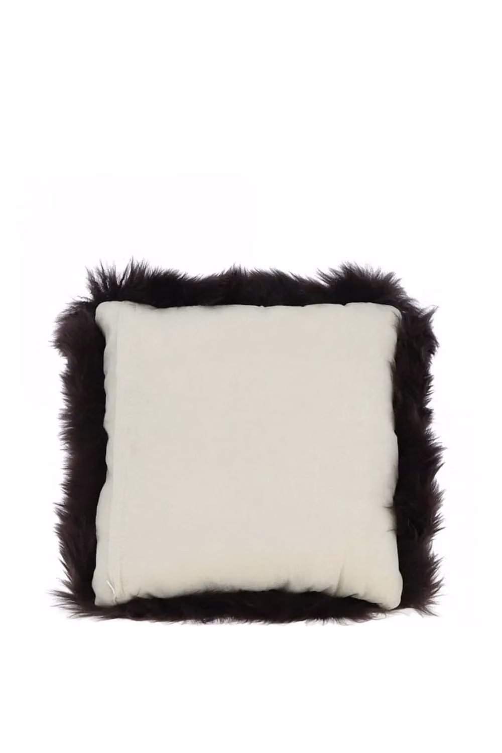 Fenland England Real Lambskin Fluffy Square Cushion in Brown, W/D/H: 40 x 40 x 40 cm – 3