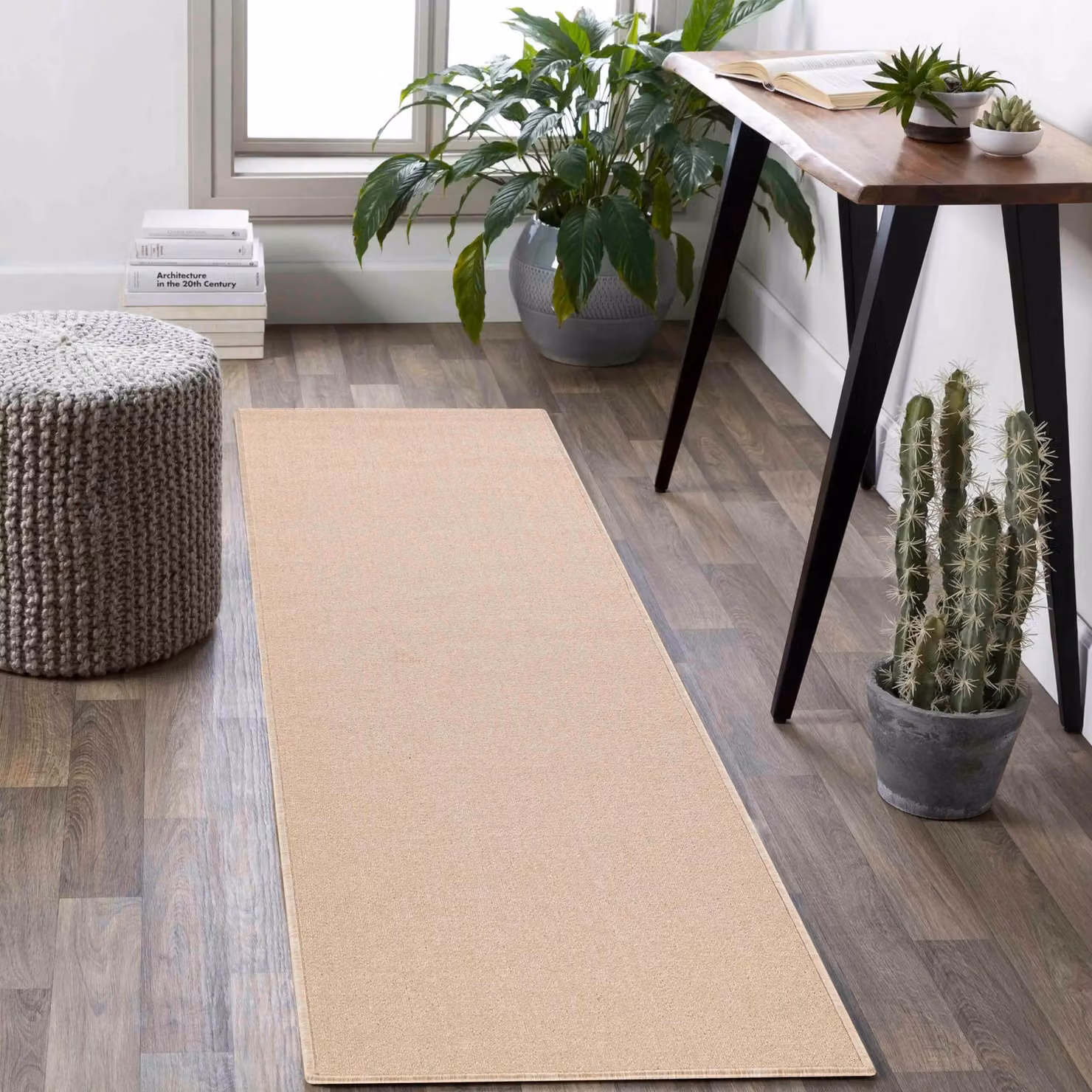Desire Rugs Modern Hand Tufted Low Pile Area Rug in Beige, W: 120 cm, L: 170 cm – 2