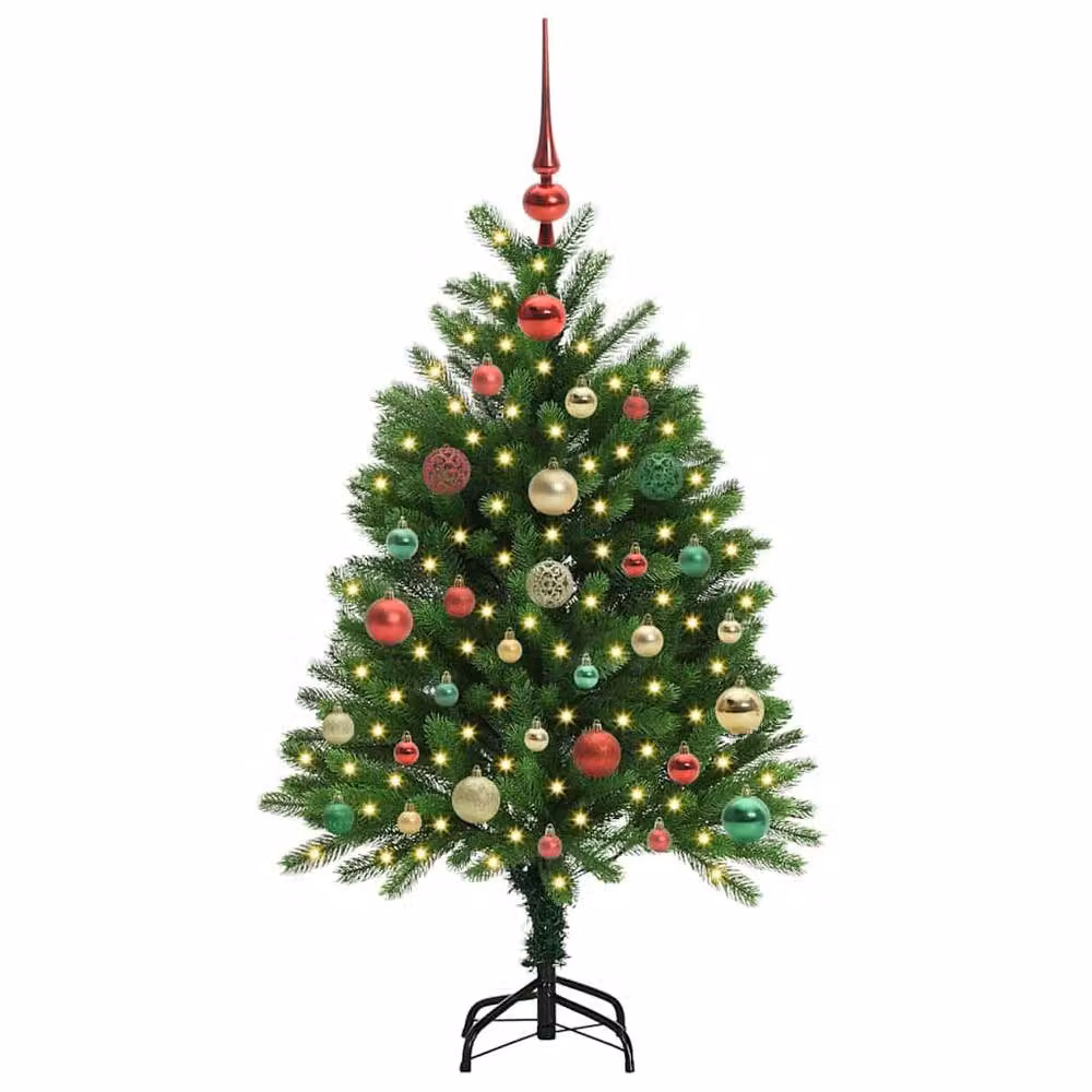 Berkfield Home Green PE Christmas Tree with 150 LEDs and Stand, Height: 120 cm – 3