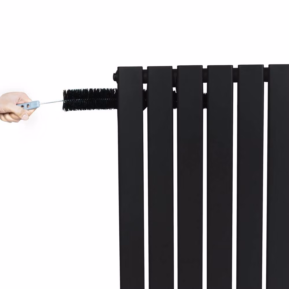 Monstershop Flat Single Column Steel Radiator, Black, H: 160 cm, W: 56 cm – 6