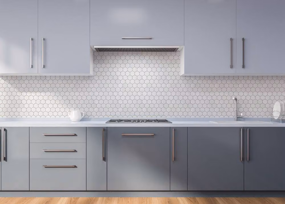 Arthouse White Hexagon Geometric Wall Tiles, 5 Tiles Per Pack, W/H: 30.5 x 30.5 cm – 2