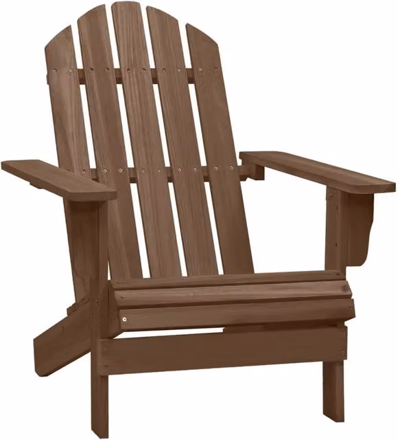 Berkfield Home Vintage Brown Wood Garden Chair