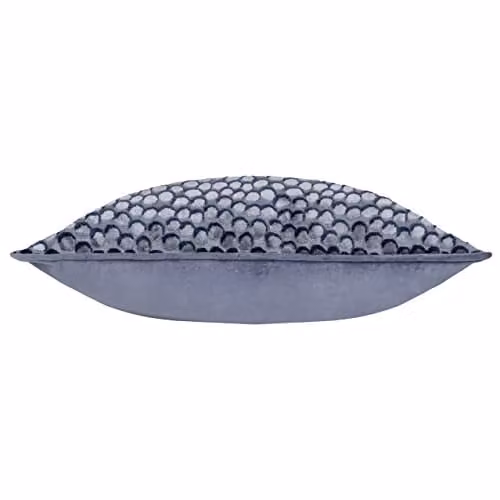 HOEM Lanzo Cut Velvet Piped Cushion in Blue Multicolour, W/D/H: 45 x 45 x 45 cm – 2