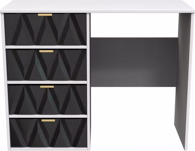 2 U Dallas 4 Drawer Vanity in Black and Gold – 1