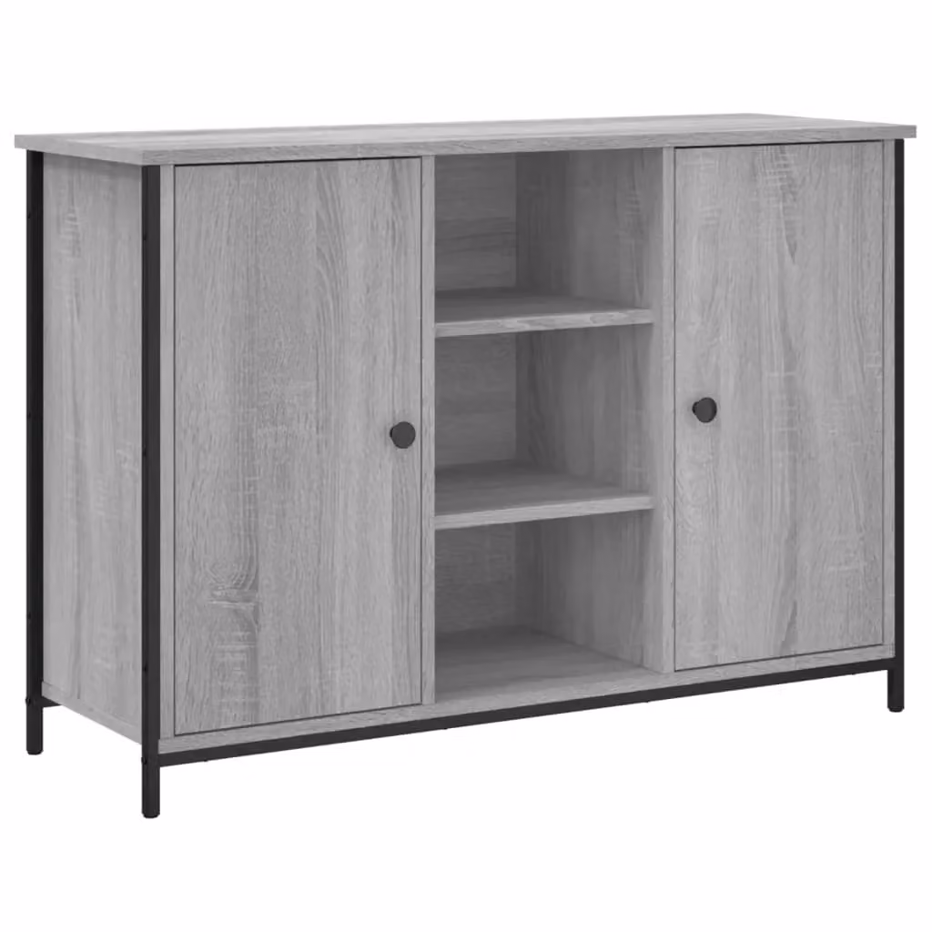 Berkfield Home Grey Sonoma Sideboard in Engineered Wood W/D/H: 100 x 35 x 70 cm – 2