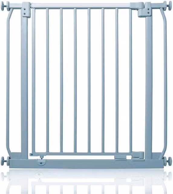 Safetots Elite Pressure Baby Gate, Extendable Swing Door, Grey, Width: 65.5 cm - 74.5 cm