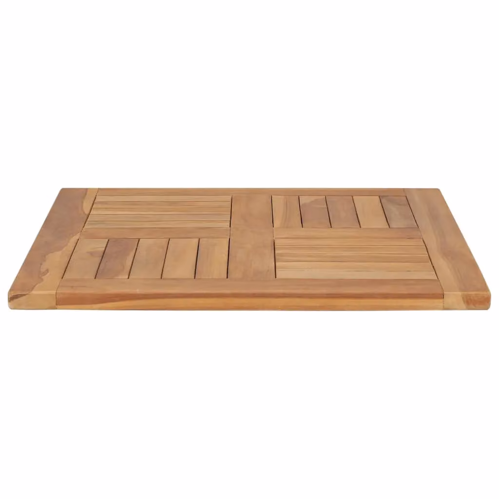 Berkfield Home Solid Teak Wood Table Top, Brown, W: 60 cm, D: 60 cm, H: 2.5 cm – 2
