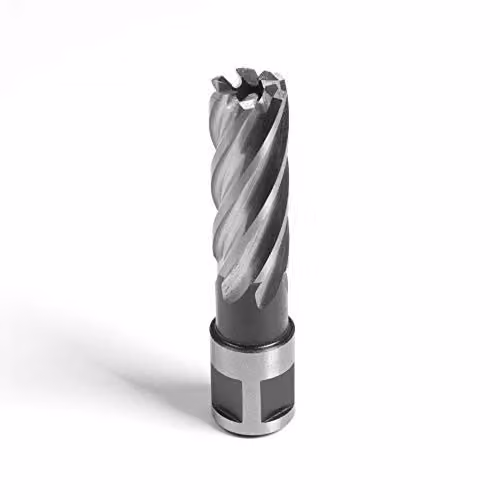 Evolution Long Series HSS Broaching Cutter for Magnetic Drills, Silver/Black, Diameter: 17 mm, Length: 50 mm