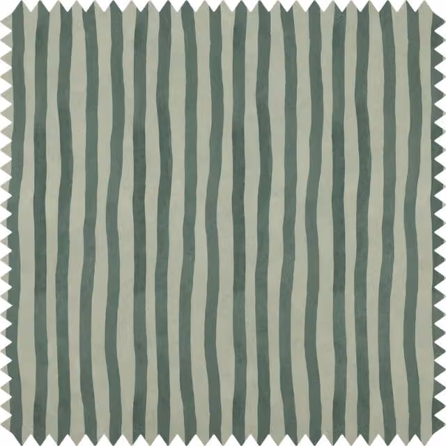 House of Hackney Artist's Stripe Recycled Performance Fabric in Opal White and Green