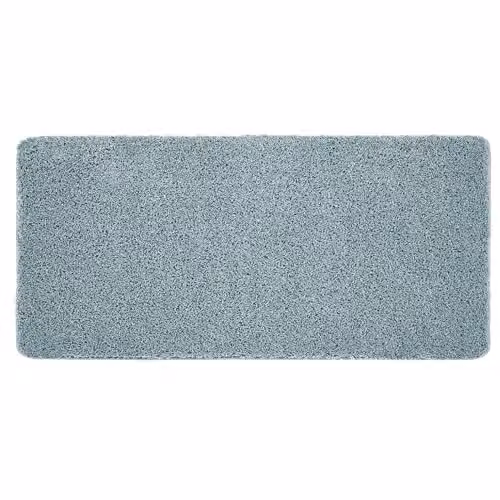 My Mat Blue Non-Slip Washable Rectangular Rug W/D/H: 67 x 150 cm