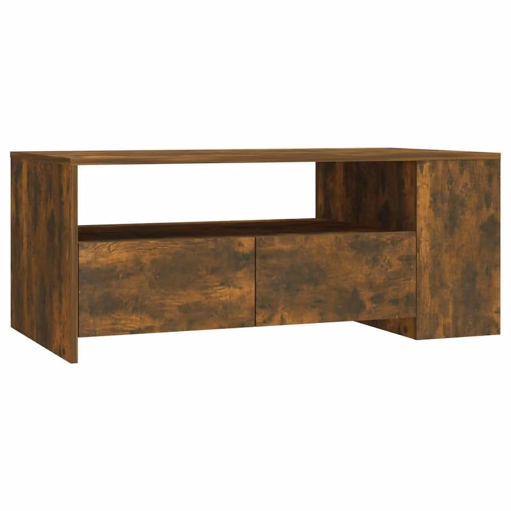 Berkfield Home Decorative Coffee Table in Smoked Oak Brown, W/D/H: 102 x 55 x 42 cm – 3