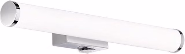 Netlighting Mattimo Modern LED Bathroom Wall Lamp in Chrome and Grey, 40 cm, 3000K, IP44