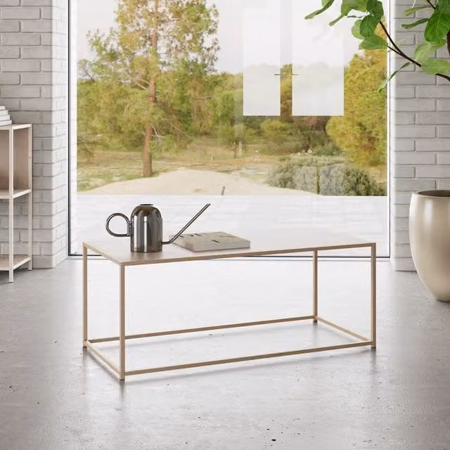 Furniture To Go Seaford Rectangular Coffee Table in Grey and White